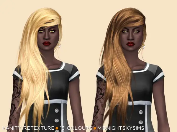 Simsworkshop: Vanity hair retextured for Sims 4