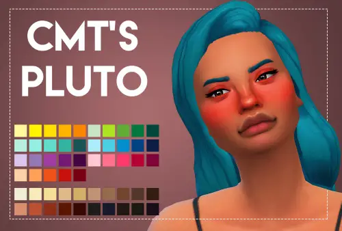 Weepingsimmer: CMT’s Pluto hair recolored for Sims 4