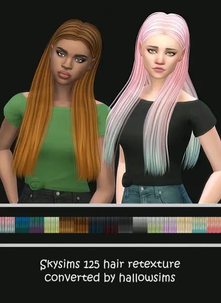 Simsworkshop: Skysims 125 hair retextured by Maimouth for Sims 4