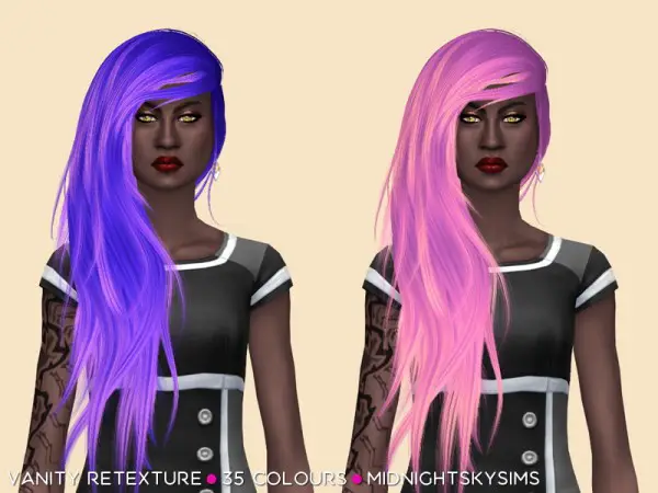 Simsworkshop: Vanity hair retextured for Sims 4