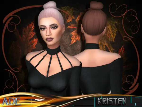 The Sims Resource: Kristen hair by Ade Darma for Sims 4