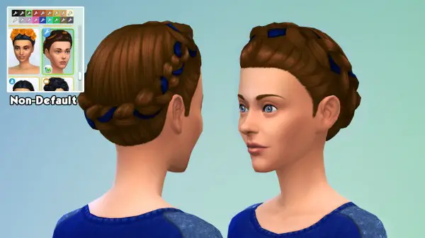 Mod The Sims: Lolita Crown Braid hair by 1gboman for Sims 4