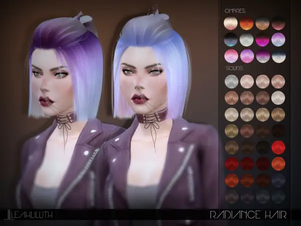 The Sims Resource: Radiance Hair by LeahLillith for Sims 4