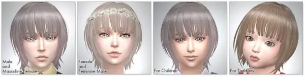 Kijiko Sims: Hairstyles updated for Sims 4