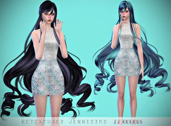 Jenni Sims: Newsea`s Steam Mist Hair retexture for Sims 4