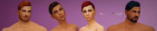 Simsworkshop: The Meh shaved hairs by Xld Sims for Sims 4