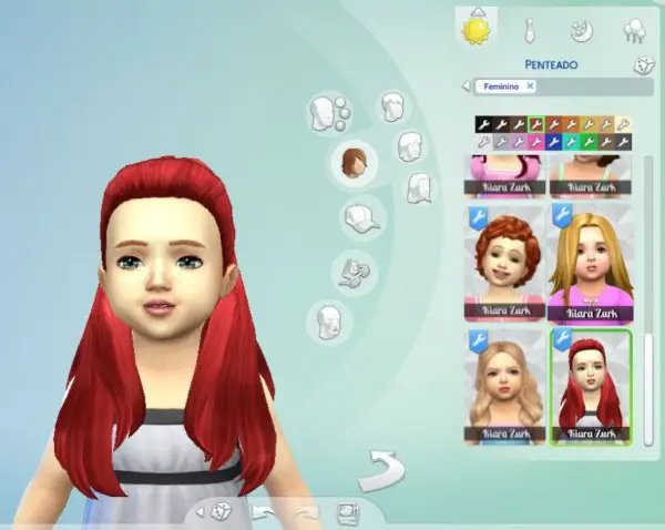 Mystufforigin: Ariana Hair for Toddlers for Sims 4