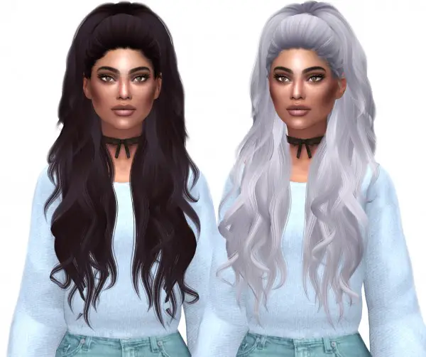Kenzar Sims: Anto`s Atenea Naturals hair retextured for Sims 4