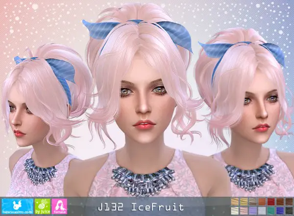NewSea: J132 Ice fruit hair for Sims 4