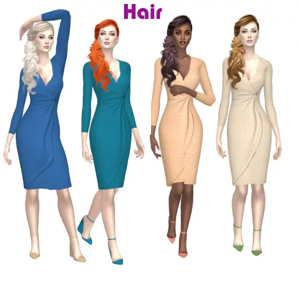 Sims Fun Stuff: Persephone hair recolor for Sims 4
