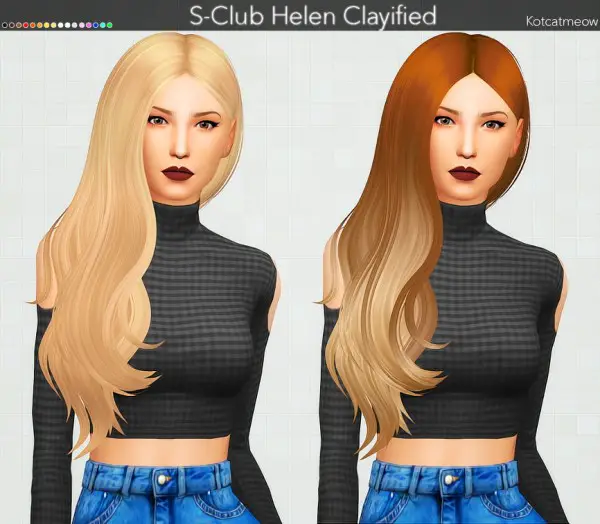 Kot Cat: S Club`s Helen Hair Clayified for Sims 4