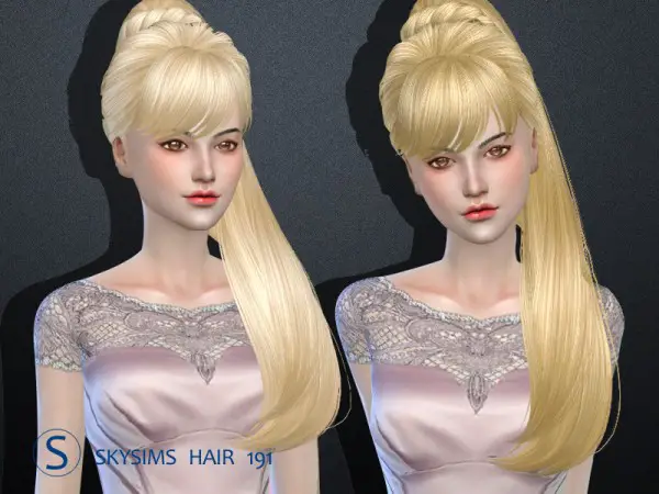 Butterflysims: Hair 191 by Skysims for Sims 4
