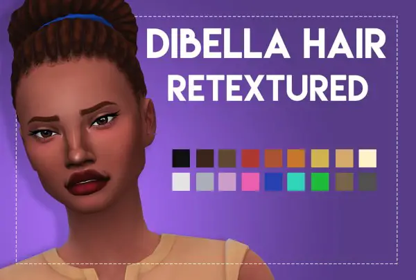 Simsworkshop: Dibella Hair Retextured by Weepingsimmer for Sims 4