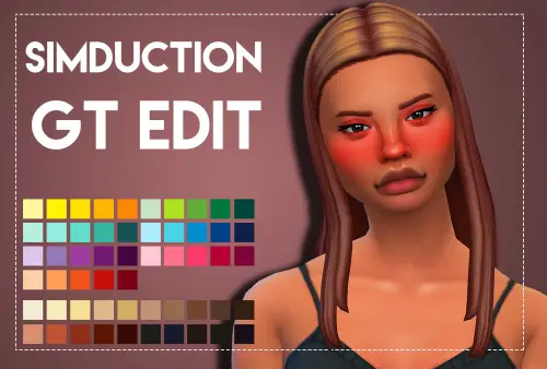 Weepingsimmer: Simduction GT Edit hair recolored for Sims 4