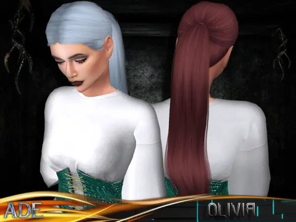 The Sims Resource: Olivia hair by Ade Darma for Sims 4