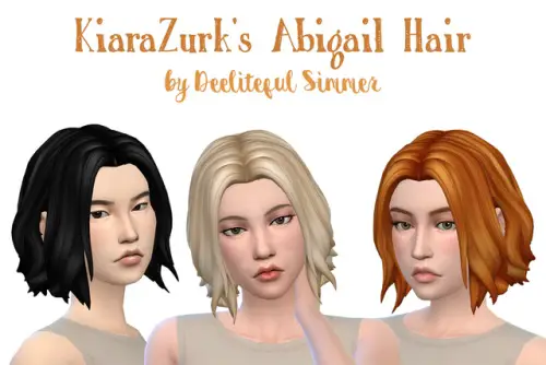 Deelitefulsimmer: Kiara`s Abigail hair retextured for Sims 4