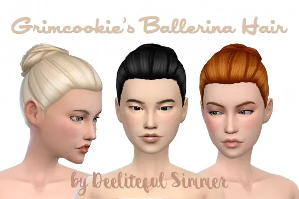 Deelitefulsimmer: Ballerina hair for Sims 4