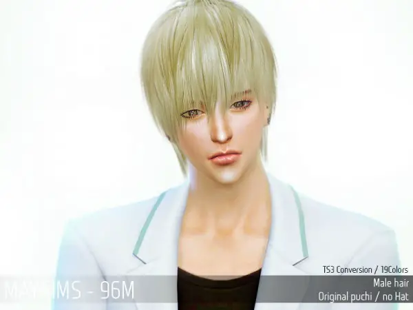 MAY Sims: May 96M hair retextured for Sims 4