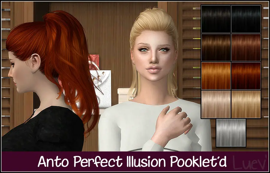 Mertiuza Anto`s Perfect Illusion Hair Retextured Sims 4 Hairs 9320