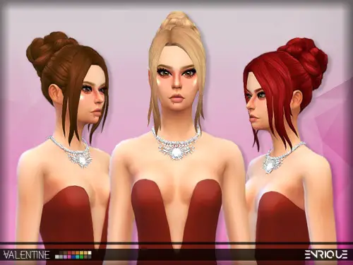 Deelitefulsimmer: Enrique`s Valentine Hair retextured for Sims 4
