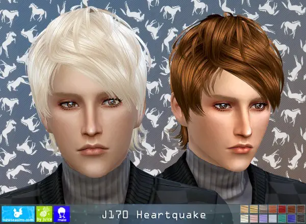 NewSea: J170 Heartquake hair for him for Sims 4