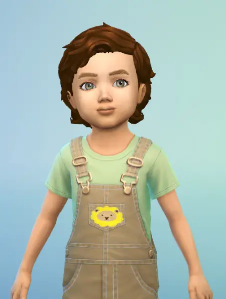 Birksches sims blog: Windy Hair for Toddler for Sims 4