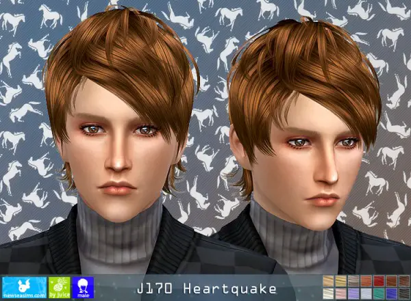 NewSea: J170 Heartquake hair for him for Sims 4