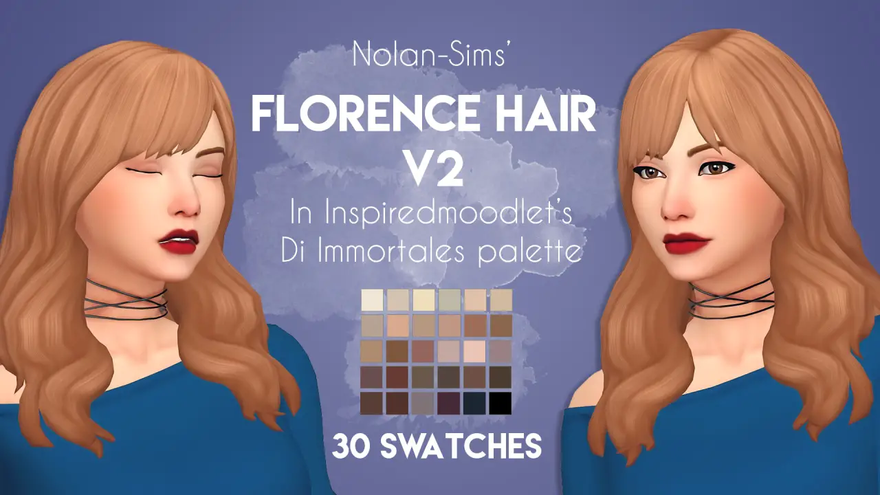 Sims 4 Hairs ~ Stargirl Sims: Nolan’s Florence Hair V2 Recolor