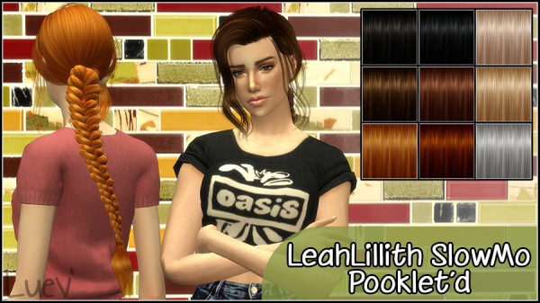 Mertiuza: LeahLillith`s Slow Mo hair retextured for Sims 4