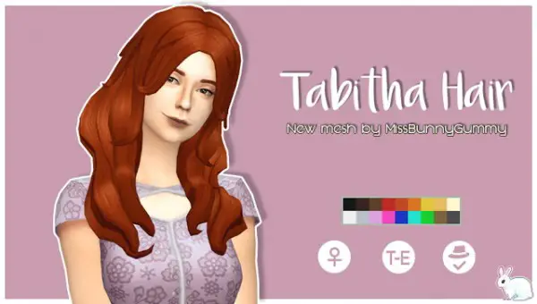 Miss Bunny Gummy: Tabitha Hair for Sims 4