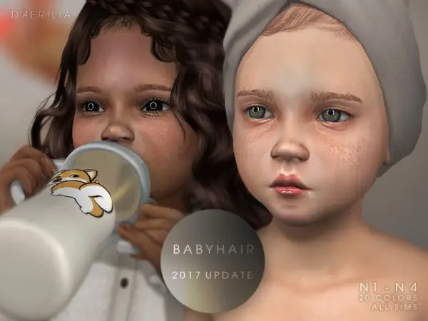 The Sims Resource: Babyhair N1   N4 by Daerilia for Sims 4