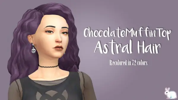 Miss Bunny Gummy: Astral Hair Recolored for Sims 4
