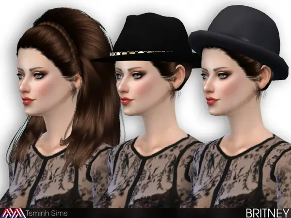 The Sims Resource: Britney hair by TsmnihSims for Sims 4