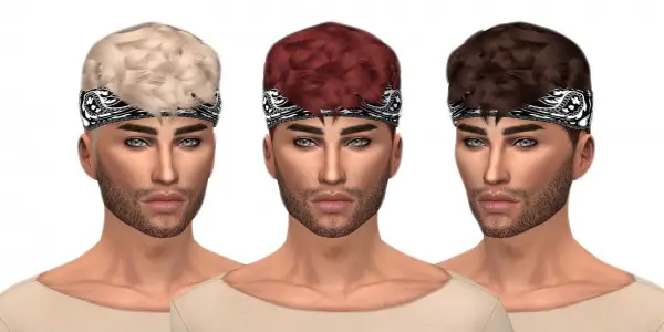 Kenzar Sims: Ade Darma`s Caleb hair retextured for Sims 4