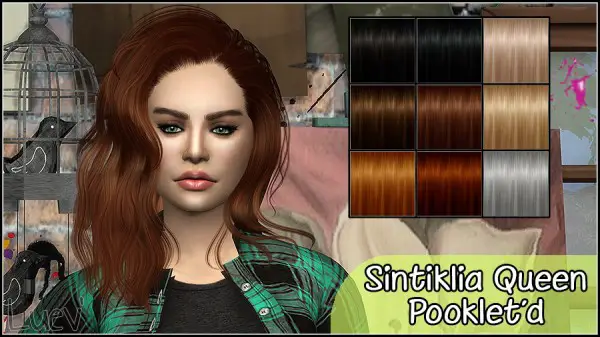 Mertiuza: Sintiklia`a Queen hair retextured for Sims 4