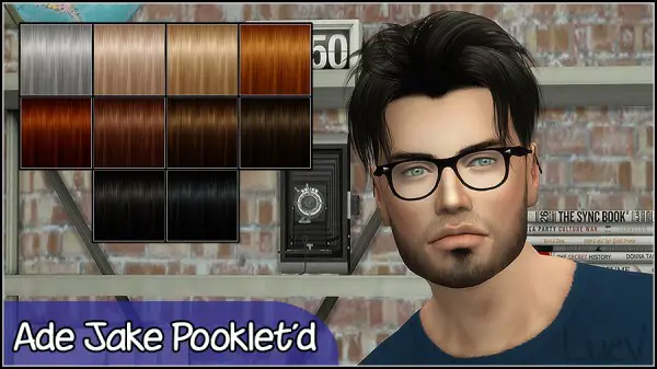 Mertiuza: Ade`s Jake hair retextured for Sims 4