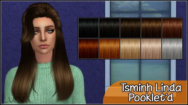 Mertiuza: Tsminh`s Linda hair retextured for Sims 4