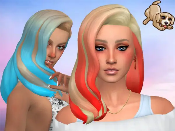 The Sims Resource: Hair Maxis match with gradients by Camilo Grande for Sims 4
