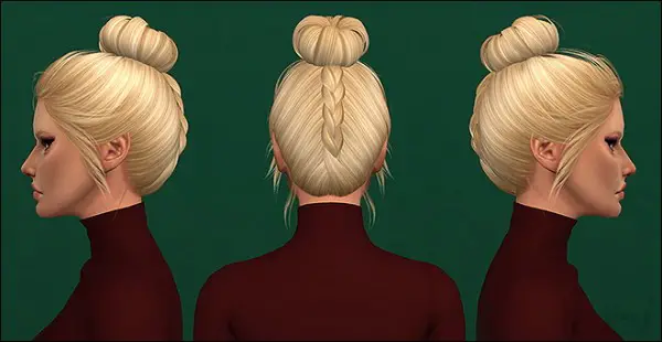 Mertiuza: Skysims 184 Lyca hair retextured for Sims 4