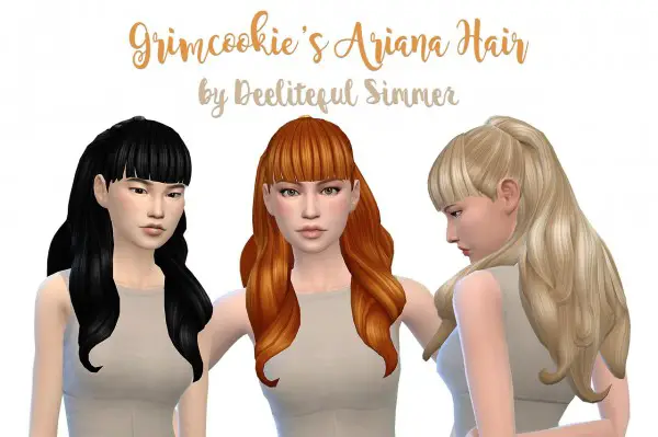 Deelitefulsimmer: Ariana hair retextured for Sims 4
