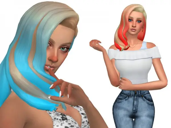 The Sims Resource: Hair Maxis match with gradients by Camilo Grande for Sims 4
