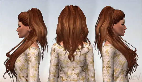 Mertiuza: Anto`s Atenea hair retextured for Sims 4