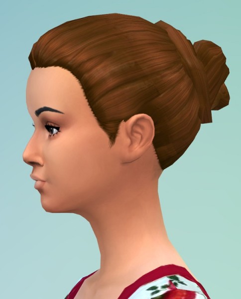 Birksches sims blog: Messy Knot hair for Sims 4