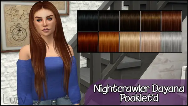 Mertiuza: Nightcrawler’s Dayana hair retextured for Sims 4