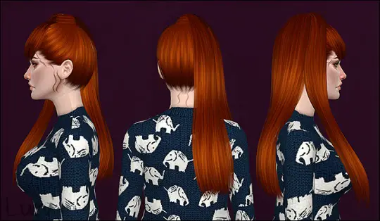 Mertiuza: Sintiklia`a Kira bangs hair retextured for Sims 4