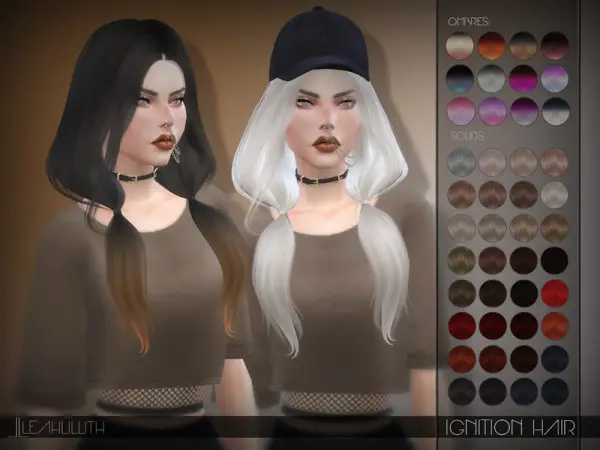 The Sims Resource: Ignition Hair by LeahLillith for Sims 4