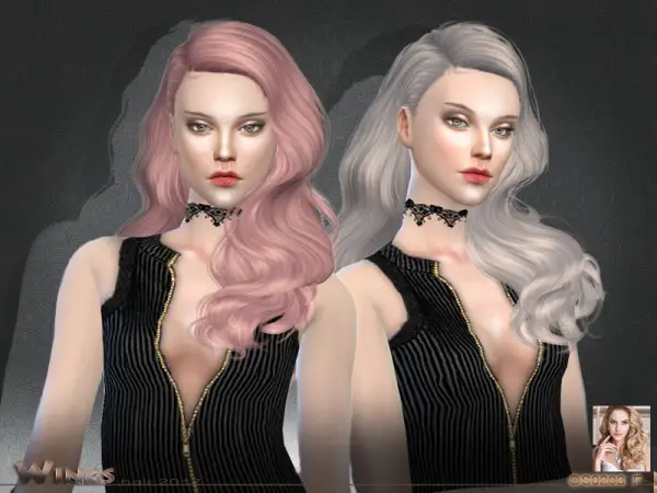 The Sims Resource: Hair OS0203 F by Wings Sims for Sims 4