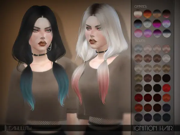 The Sims Resource: Ignition Hair by LeahLillith for Sims 4