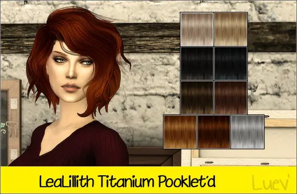 Mertiuza: LeahLillith`s Titanium hair retextured for Sims 4