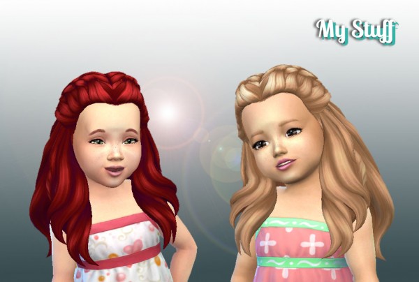 Mystufforigin: Creative Braids for Toddlers for Sims 4